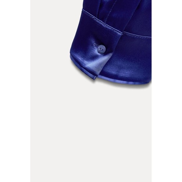 Zara Satin Effect Oversized Shirt - S - Picture 6 of 8